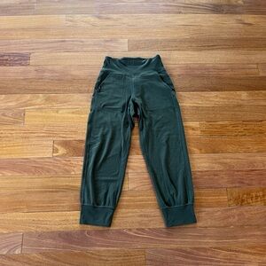 Lululemon Align High Rise Crop Jogger Leggings 2 Dark Olive